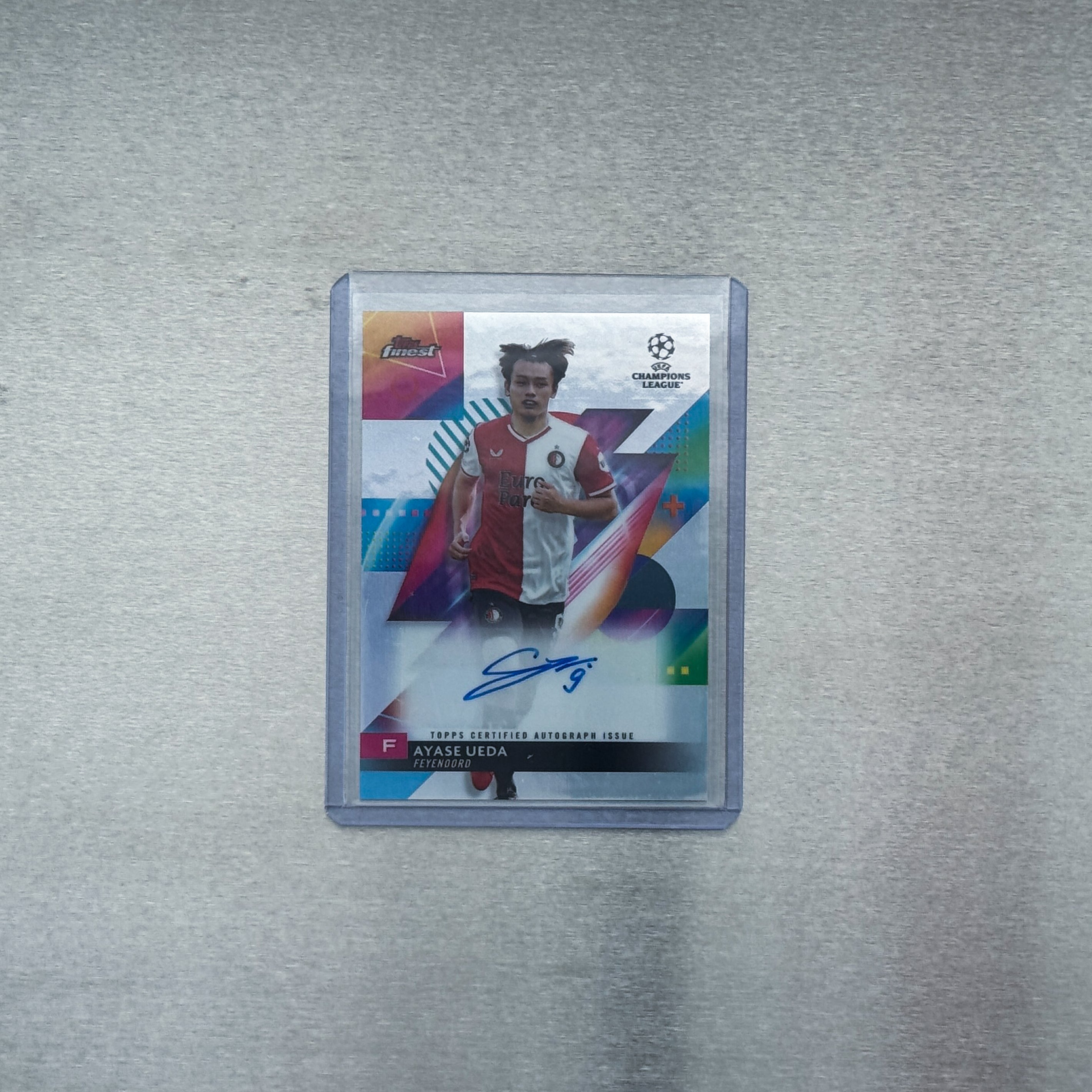 2023-24 Topps Finest UEFA Club Competitions - Feyenoord - Ayase Ueda auto
